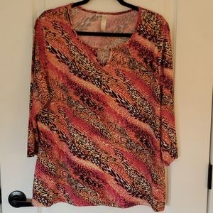 Multi-Animal Print Shirt‎
